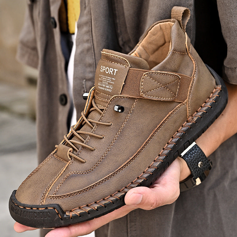 Men's Leather Mid-Top Martin Boots