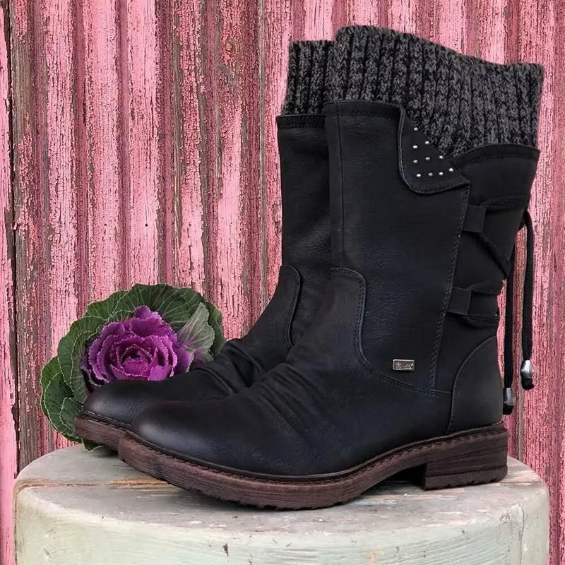2022 WINTER WARM BACK LACE UP SNOW BOOTS
