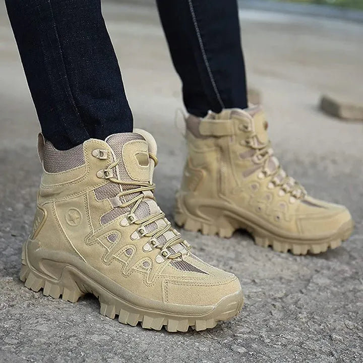 Men Military Combat Boots Waterproof Non-Slip Hiking Boots Anti-Puncture Work Boots