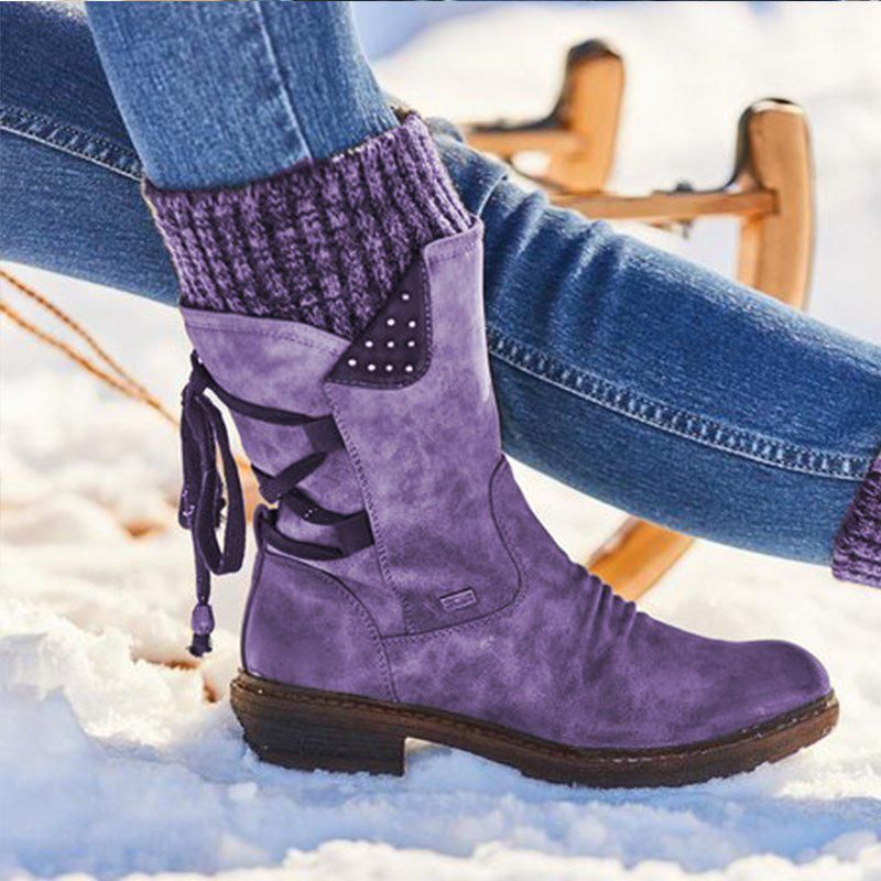 2022 WINTER WARM BACK LACE UP SNOW BOOTS