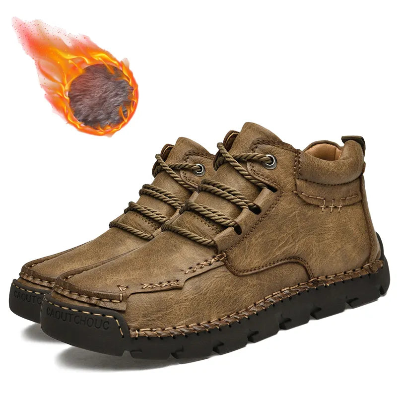 Men's Hand-Sewn Wear-Resistant Waterproof Cowhide Shoes