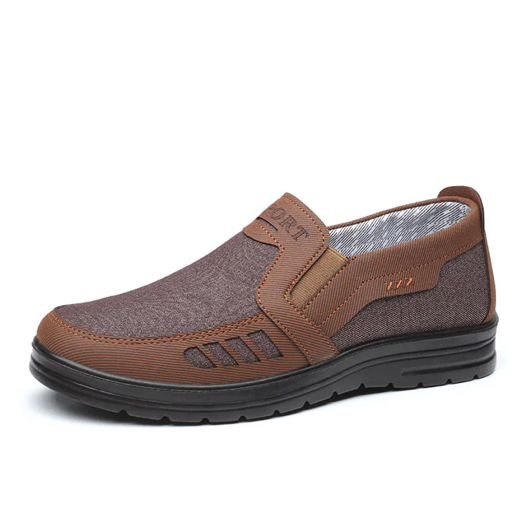 MEN'S EXTENDED WIDTH FOOT AND HEEL COMFORTABLE INSOLE NON-SLIP CASUAL SHOES
