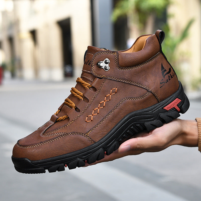 Men's Comfortable Wear-resistant Orthopedic Hand-sewn Leather Shoes