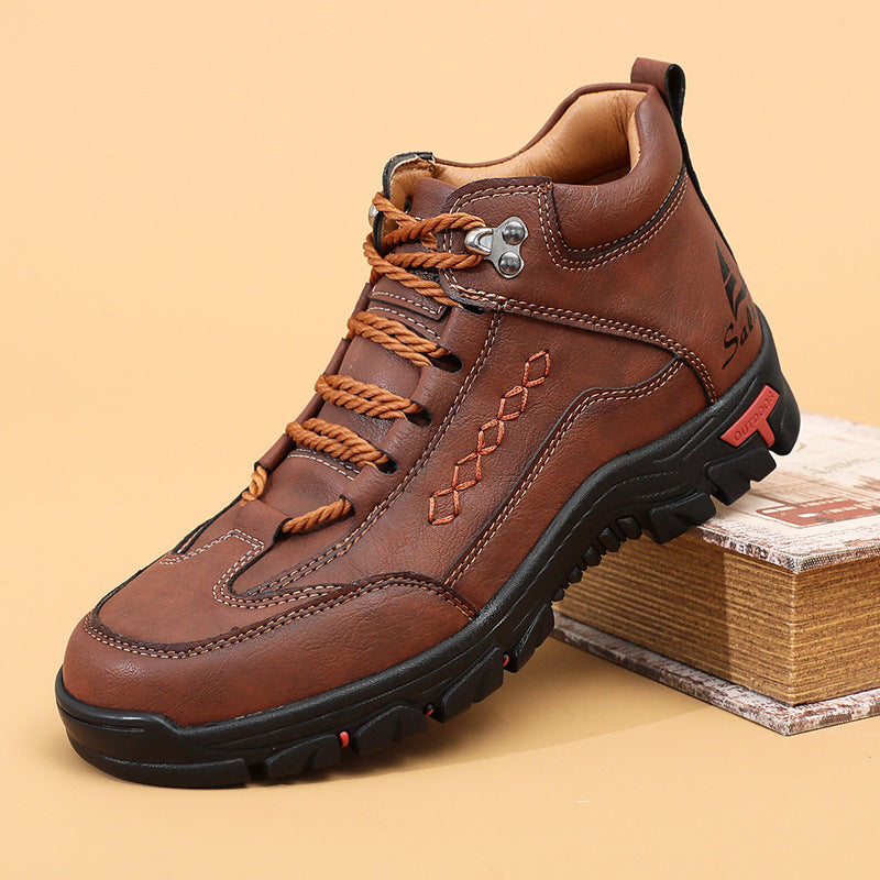 Men's Comfortable Wear-resistant Orthopedic Hand-sewn Leather Shoes