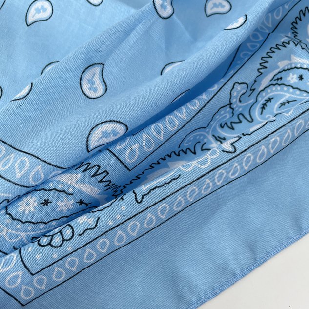 European and American hip-hop silk scarf for women 50cm cotton and linen small square scarf new style niche personality cashew print headscarf waist scarf