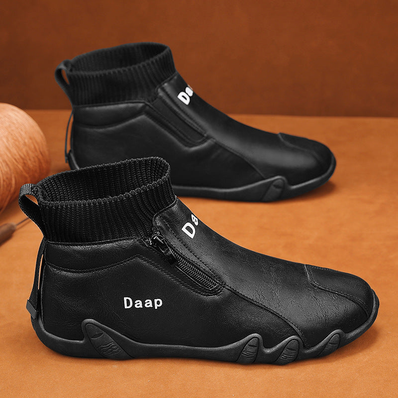 Men's high-top trendy outdoor non-slip casual work shoes