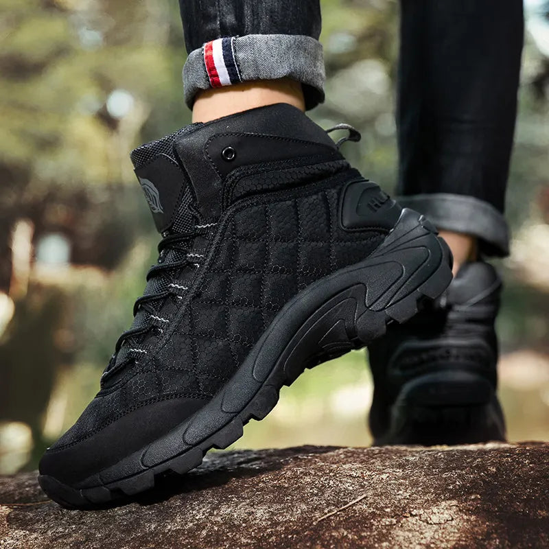 MEN'S HIGH TOP MILITARY BOOTS COMFORTABLE OUTDOOR HIKING SHOES
