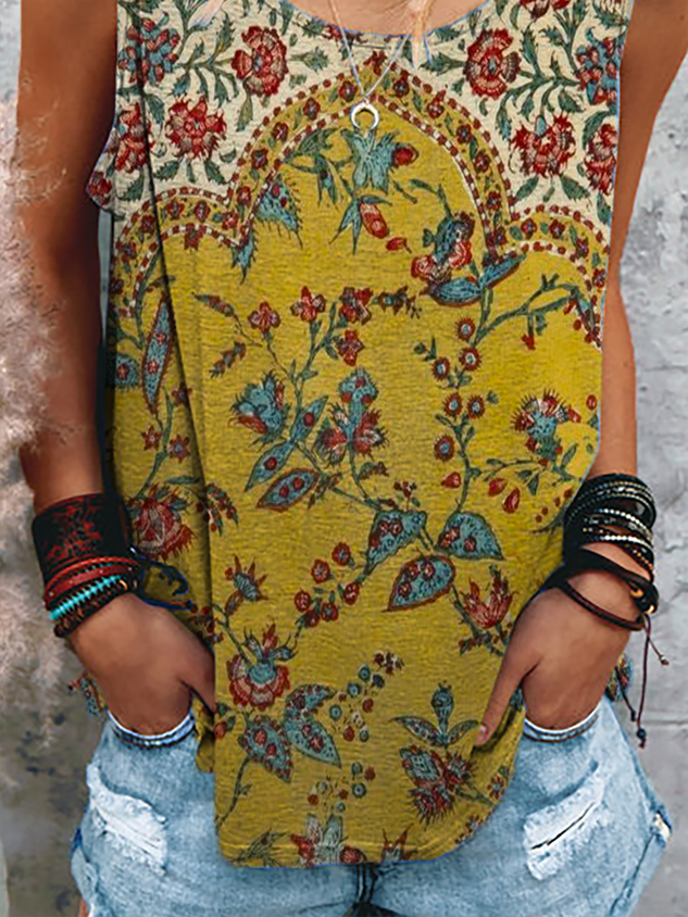 Holiday Sleeveless Boho T-shirt