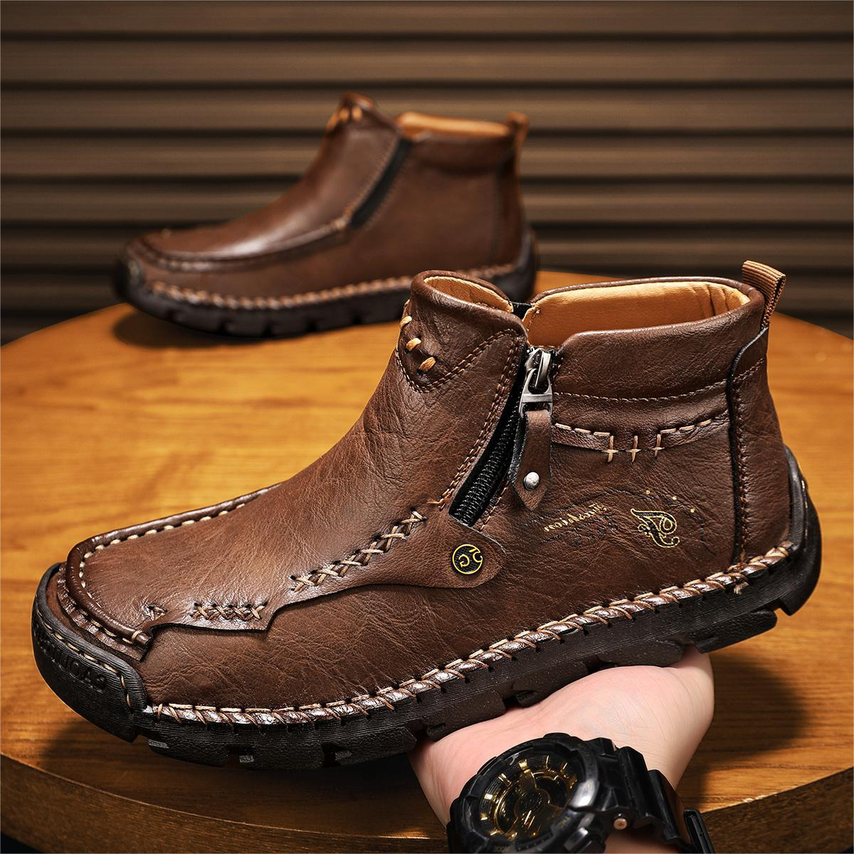 Men's Casual Handmade Leather Boots