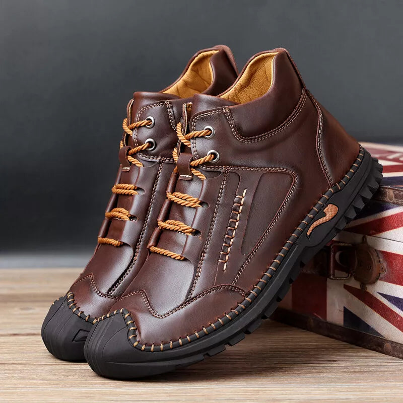 Stitched Hand-Sewn Cowhide Medical Shoes - Increase Muscle Relaxation