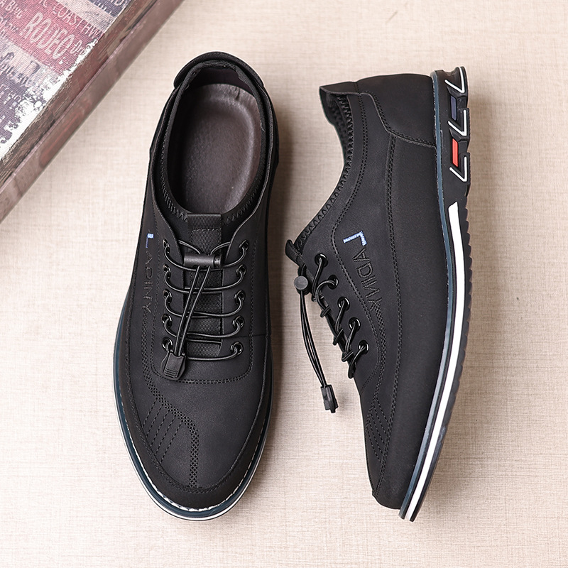 Men's Leather tendon sole, non-slip and wear-resistant casual shoes