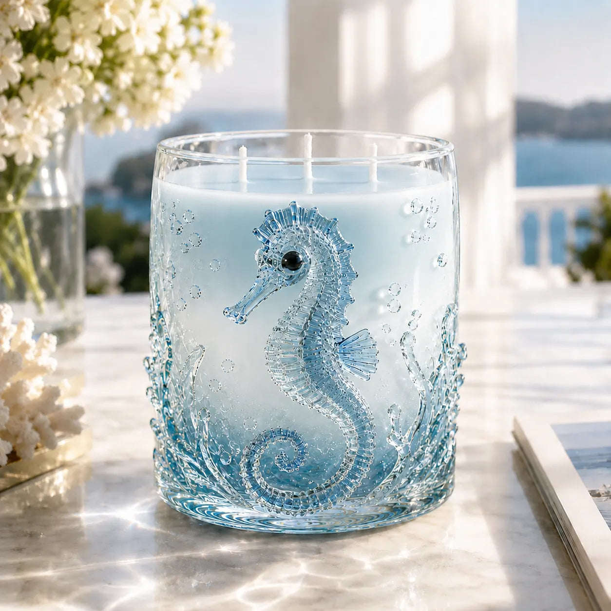 Ocean-inspired scented candles—crafted for moments of serenity