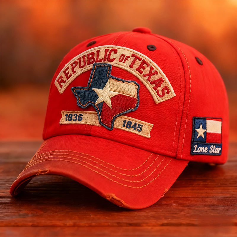 LAST DAY 49% OFF -Vintage Distressed Texas Republic Cap