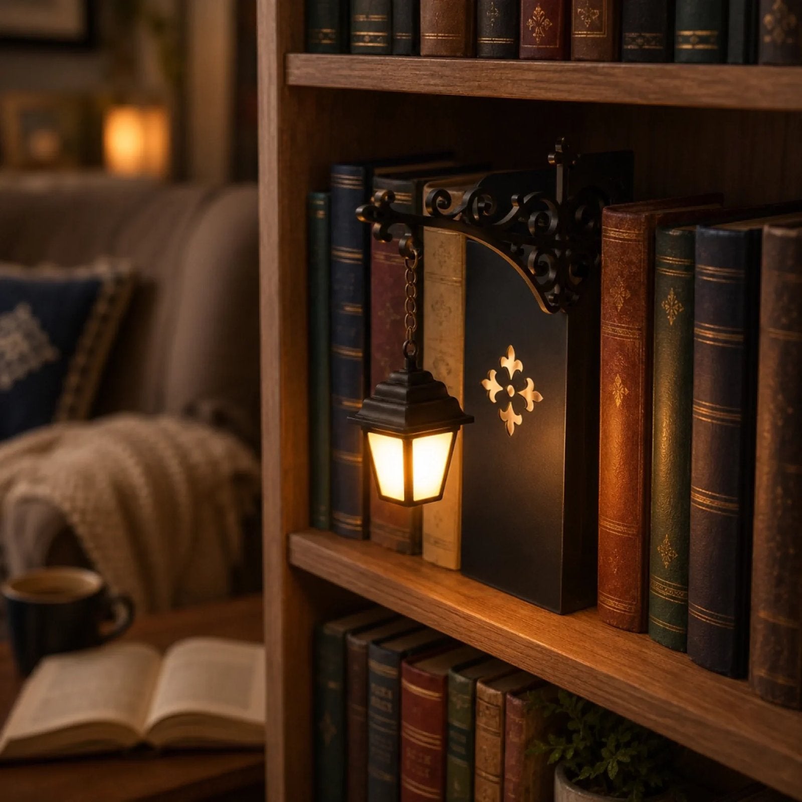 Vintage Hanging Lantern Book Lamp