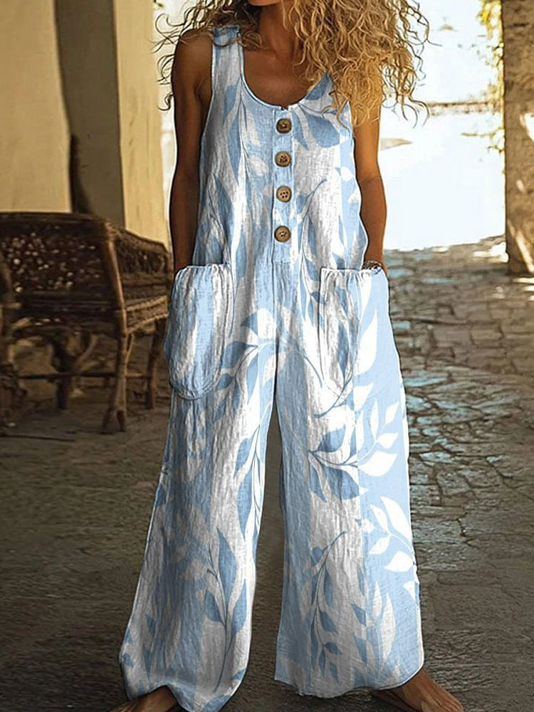 Women's Loose Sleeveless Jumpsuit