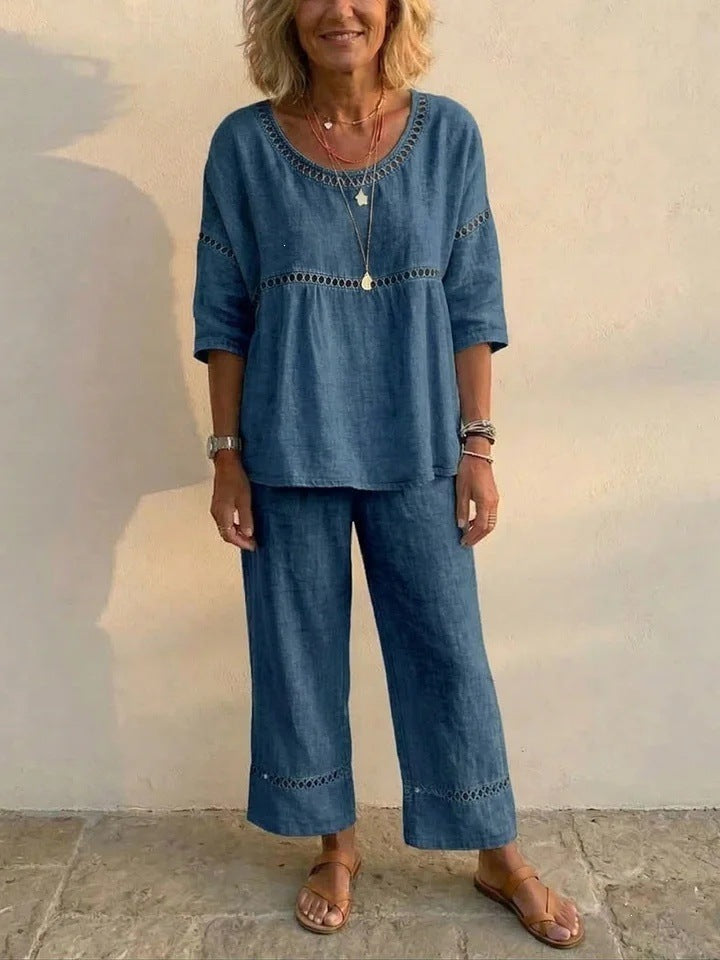 Women's Casual Loose Denim Co-ord Set