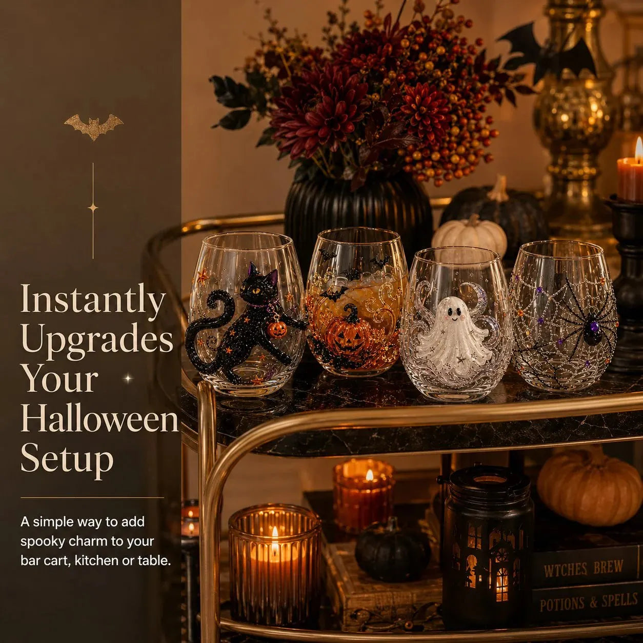🔥 LAST DAY 40% OFF - 🎃 3D Halloween Glass Cups | Perfect for Parties & Cozy Fall Home Bars