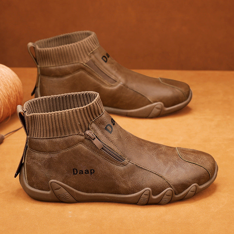 Men's high-top trendy outdoor non-slip casual work shoes
