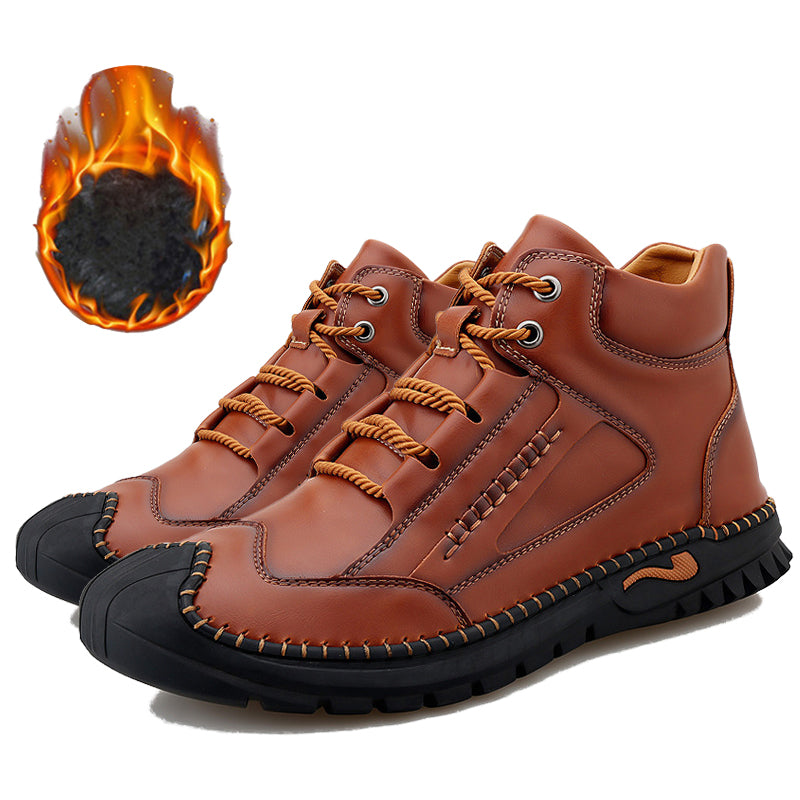 Stitched Hand-Sewn Cowhide Medical Shoes - Increase Muscle Relaxation