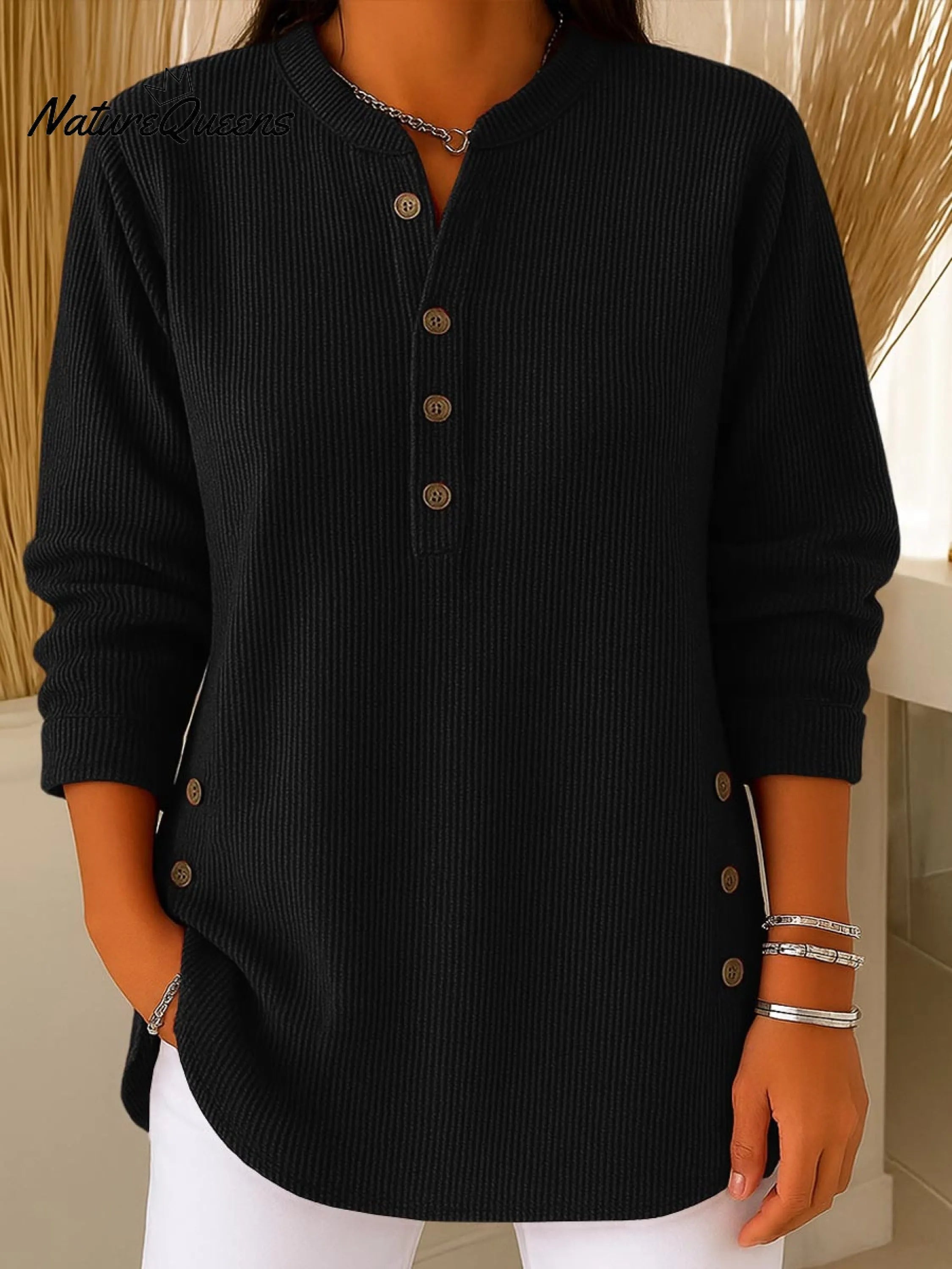 Women's Solid Color Crew Neck Long Sleeve Casual Loose Knit Pullover