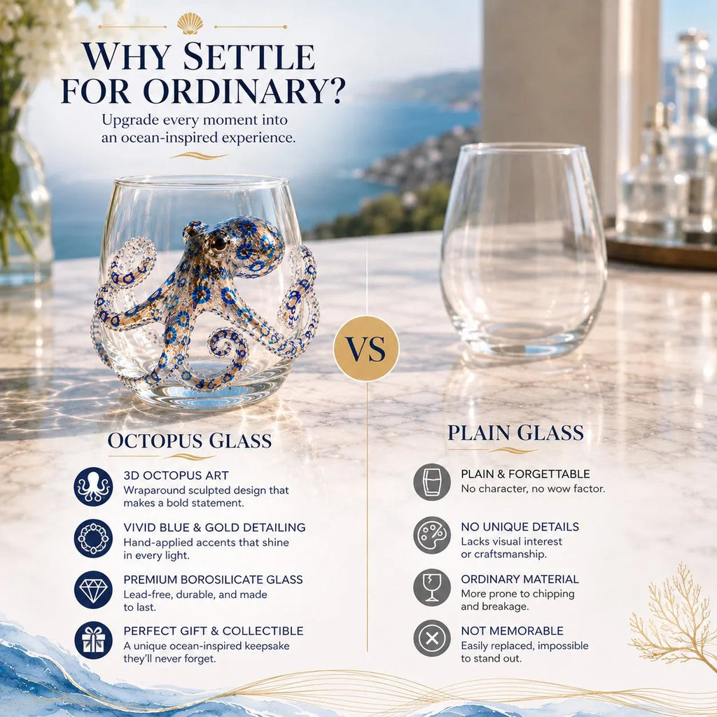 🔥 Last Day 49% OFF – 🌊 3D Ocean Animal Artisan Glassware Collection