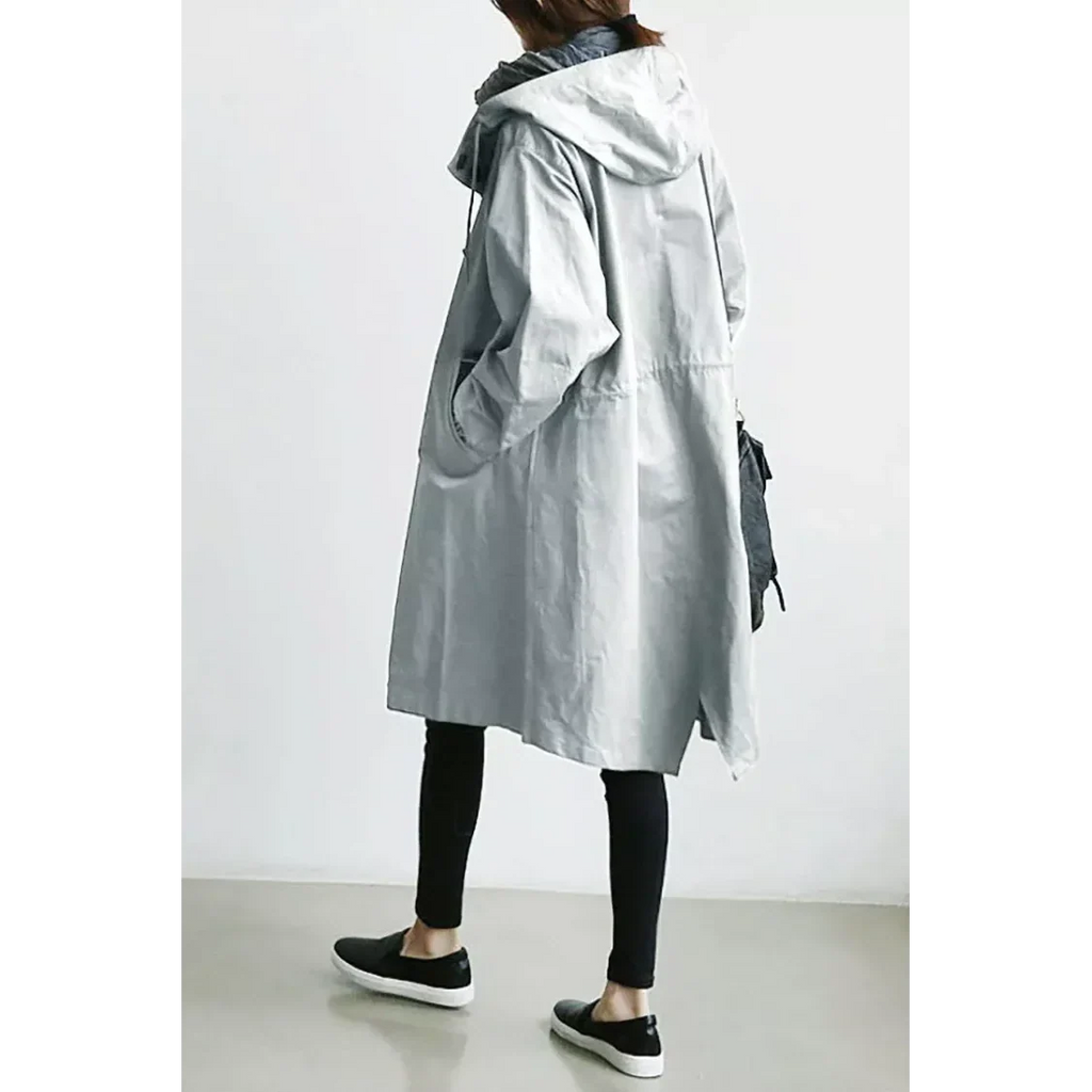 Women's Loose Fit Waterproof Trench Jacket