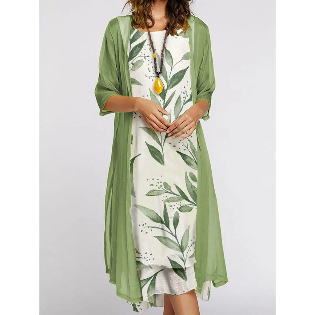 two-piece set with floral print