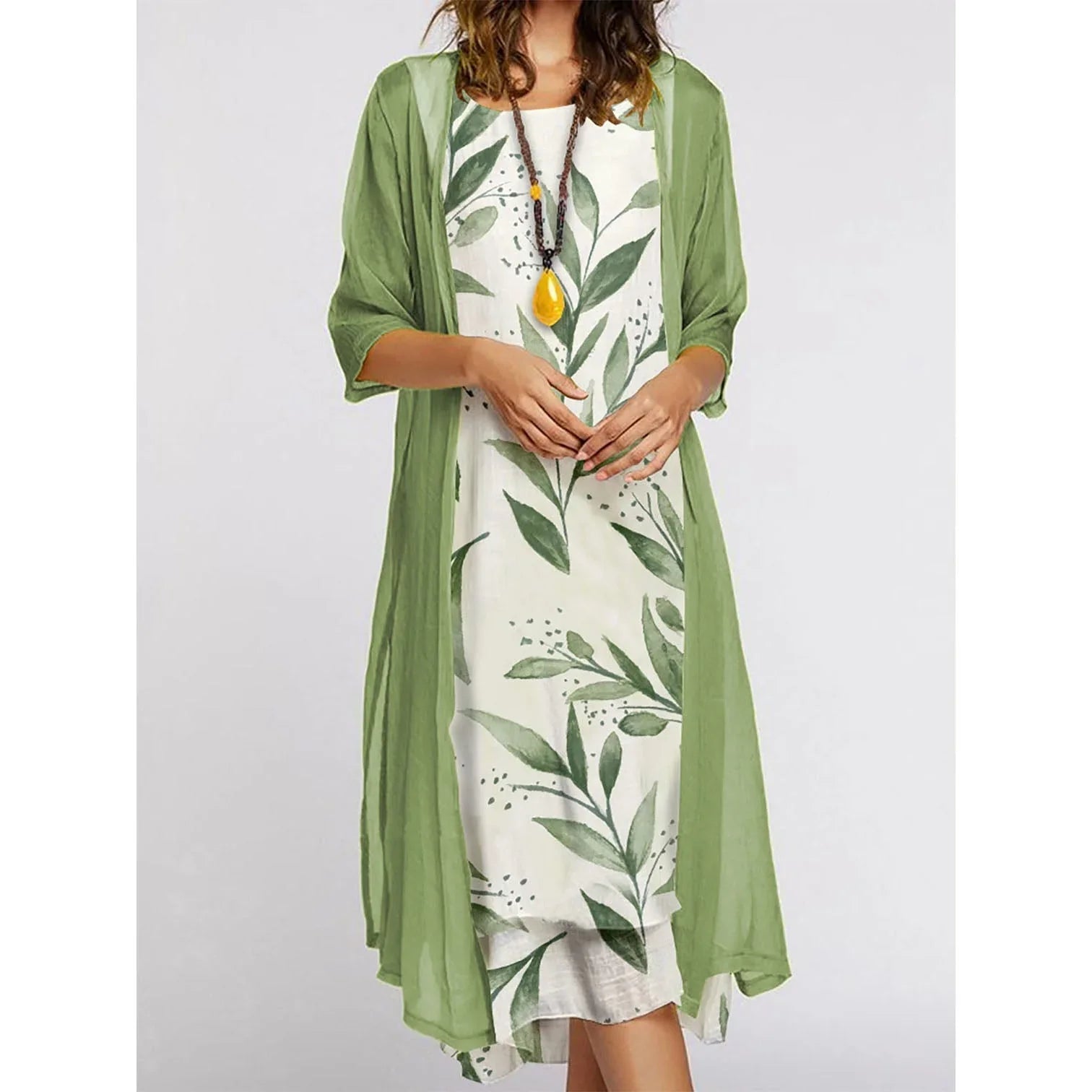 two-piece set with floral print