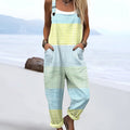 Printed Loose Overalls | Women's Casual Sleeveless Jumpsuit