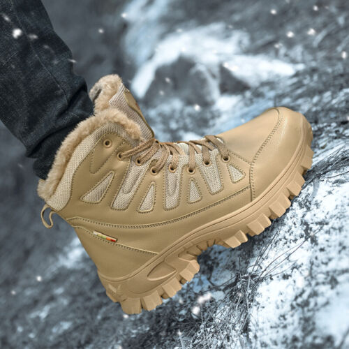 Men Military Combat Boots Waterproof Non-Slip Hiking Boots Anti-Puncture Work Boots