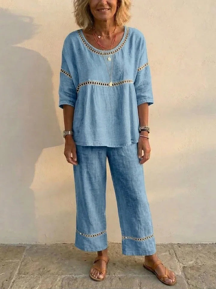 Women's Casual Loose Denim Co-ord Set