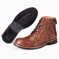 Men‘s Genuine Leather Waterproof Non-slip Arch Support Casual Work Boots