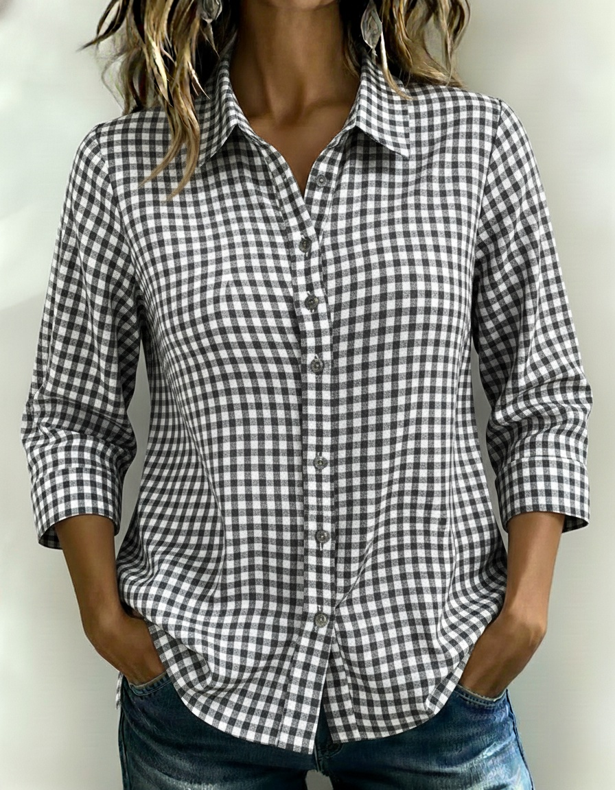 New Arrivals🔥 Women's Plaid Button-Front Shirt