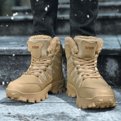 Men Military Combat Boots Waterproof Non-Slip Hiking Boots Anti-Puncture Work Boots