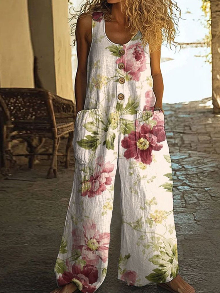 Women's Loose Sleeveless Jumpsuit