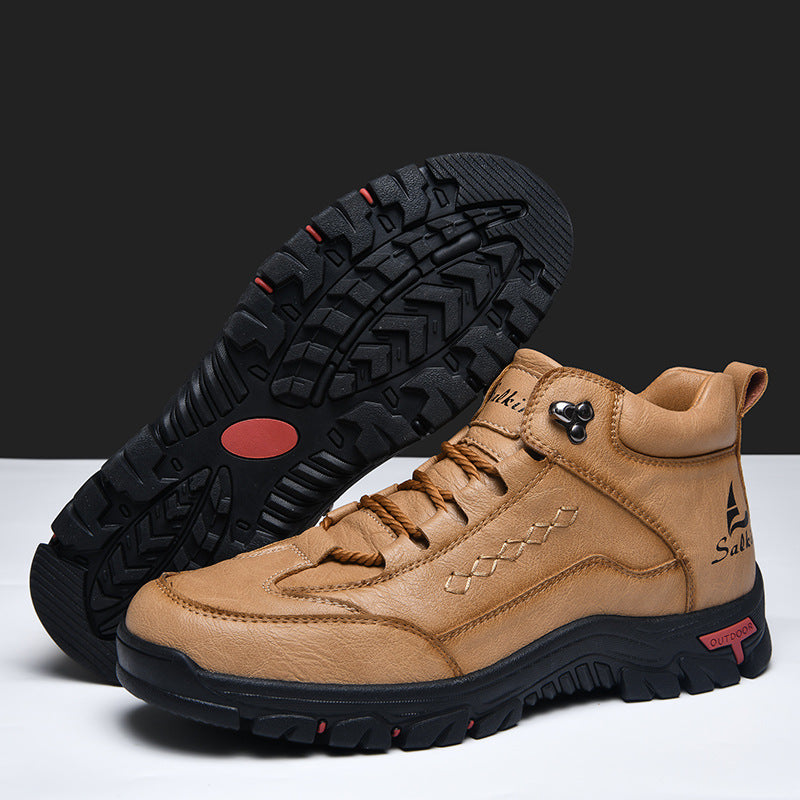 Men's Comfortable Wear-resistant Orthopedic Hand-sewn Leather Shoes
