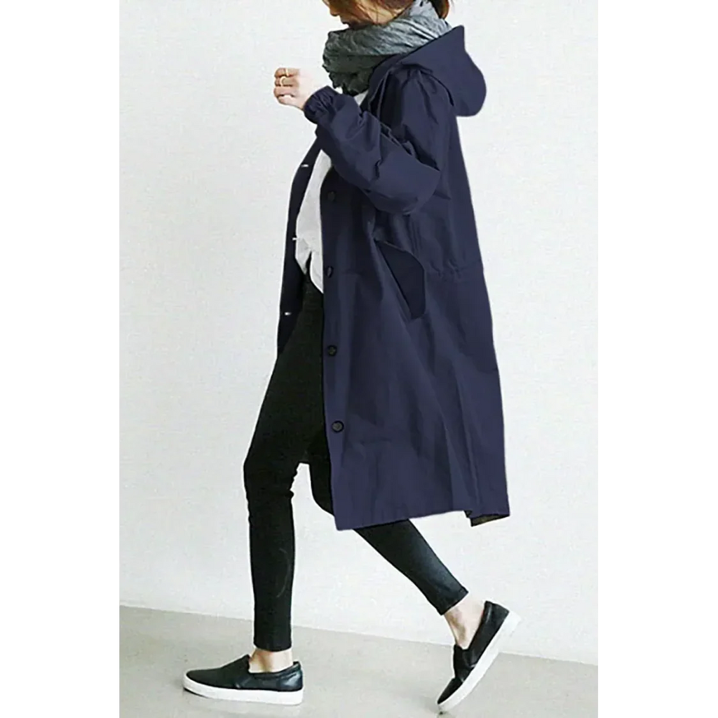 Women's Loose Fit Waterproof Trench Jacket