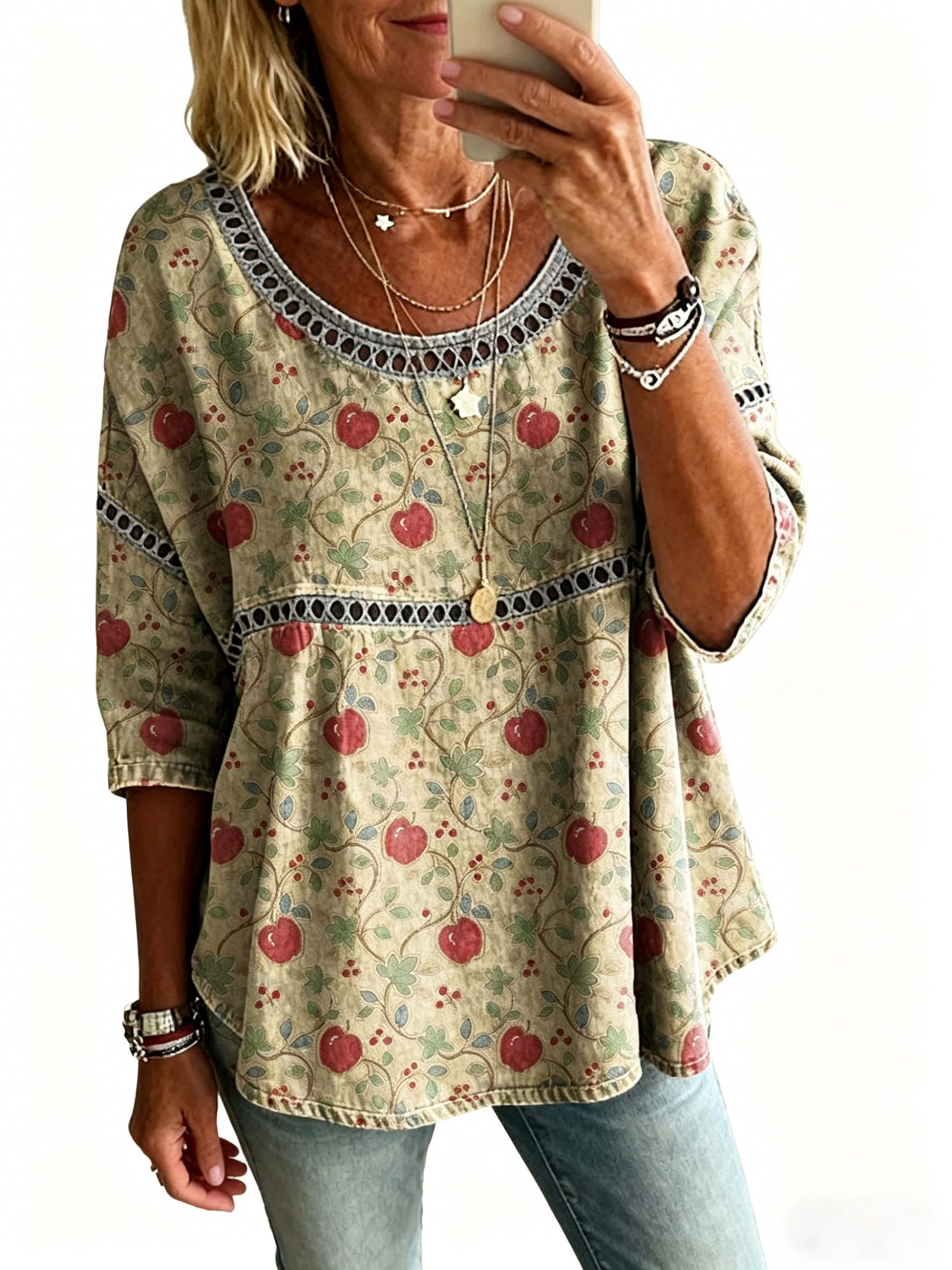 Women's Casual Loose Fit Denim Top