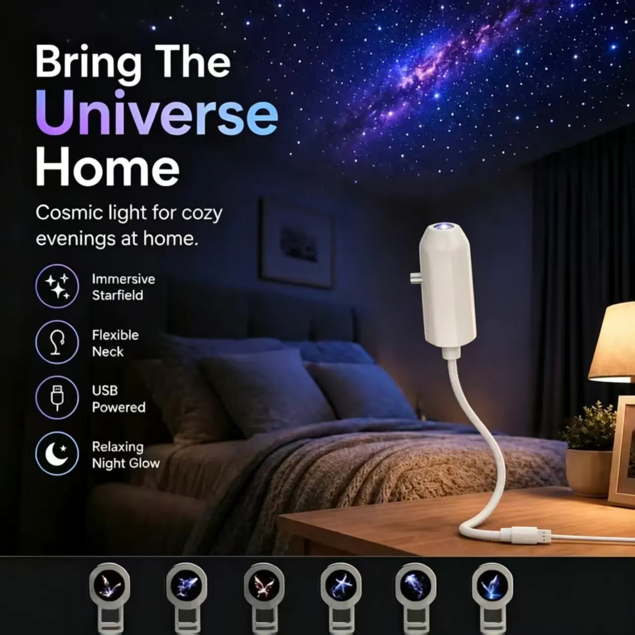 Smart Holographic Ocean & Galaxy & Forest 5D Projector