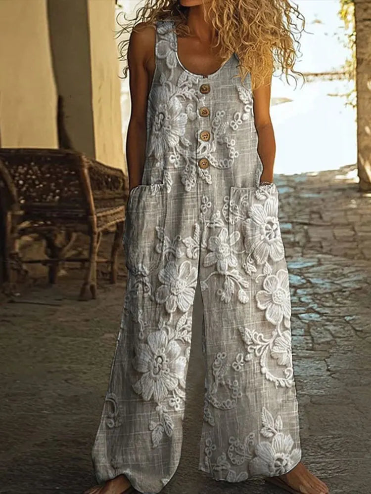 Women's Loose Sleeveless Jumpsuit