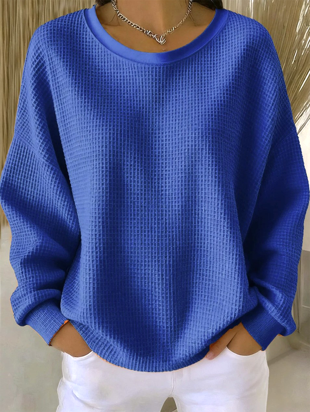 Plain Loose Casual Crew Neck T-Shirt