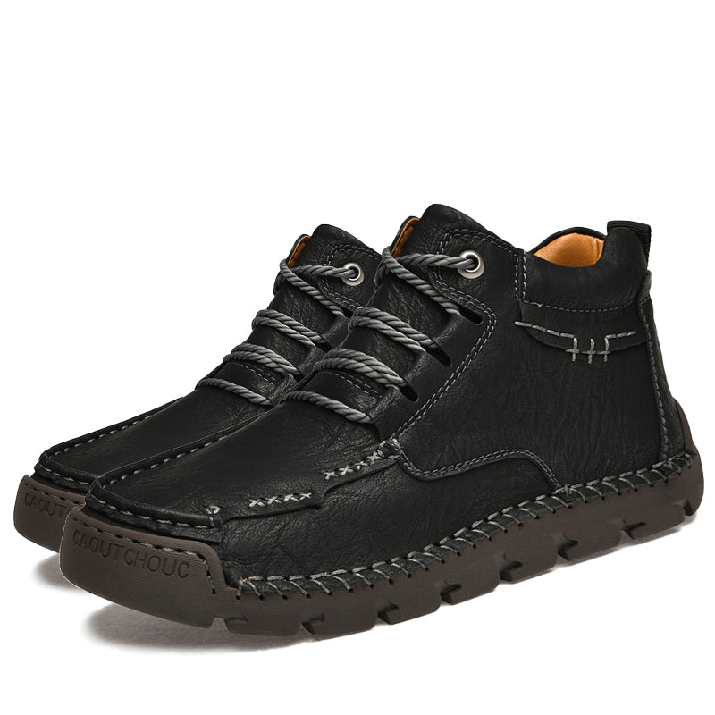 Men's Hand-Sewn Wear-Resistant Waterproof Cowhide Shoes