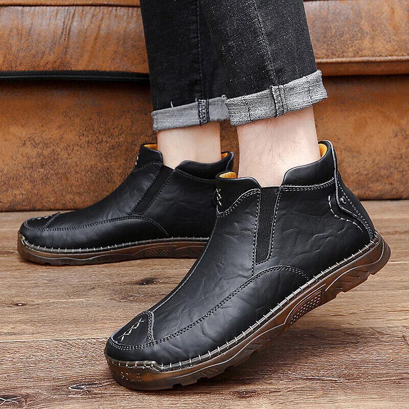 Men's Outdoor Casual Handmade Cowhide Boots