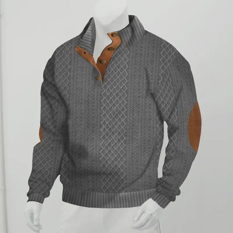 Mens Corduroy Sweatshirts Casual Fashion Long Sleeve Stand Collar Henley Shirt Loose Vintage Fall Pullover Streetwear