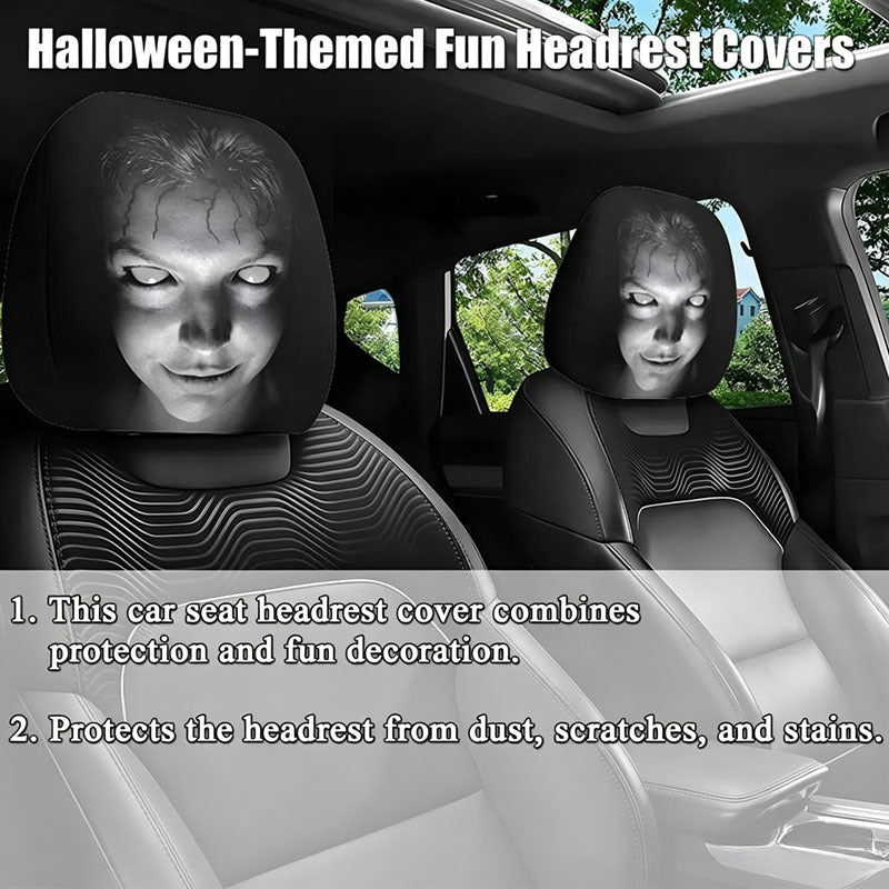 Spooky Ghost Face Headrest Covers