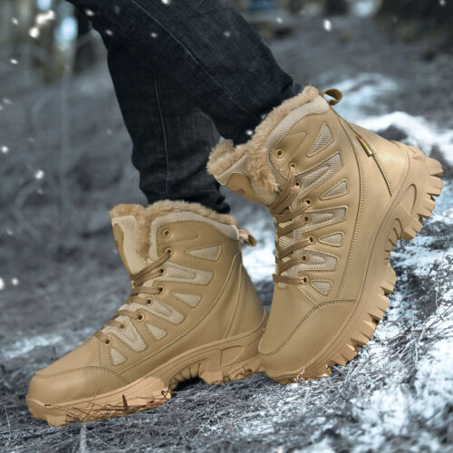 Men Military Combat Boots Waterproof Non-Slip Hiking Boots Anti-Puncture Work Boots