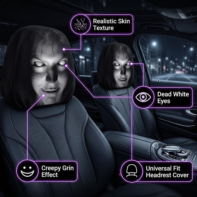 Spooky Ghost Face Headrest Covers