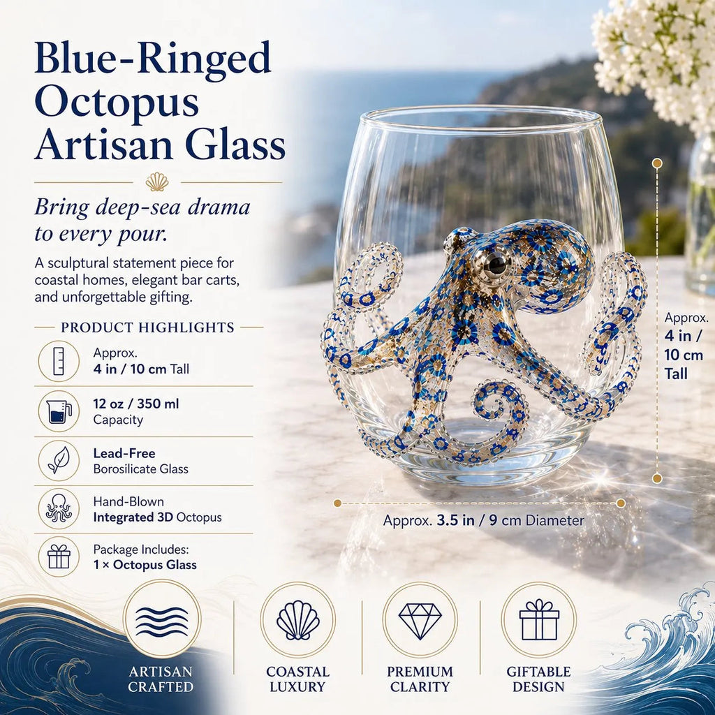 🔥 Last Day 49% OFF – 🌊 3D Ocean Animal Glassware Collection