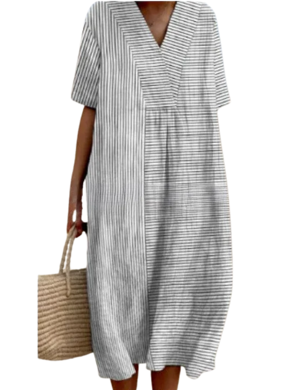 Women's Abstract Pattern Art Print Cotton Dress