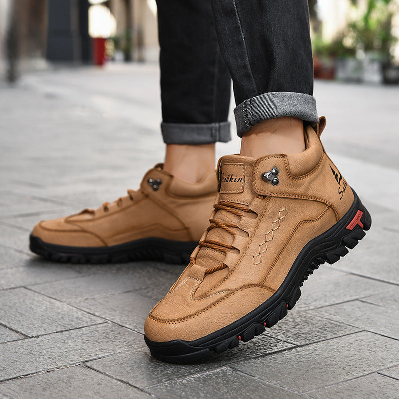 Men's Comfortable Wear-resistant Orthopedic Hand-sewn Leather Shoes
